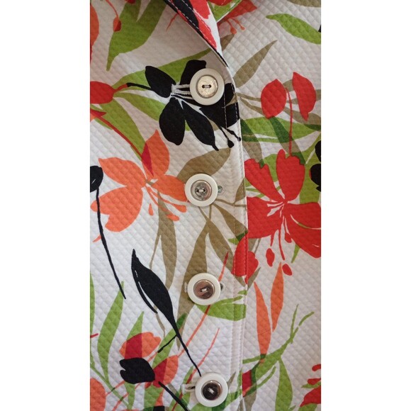 Women's Requirements Quilted Floral Printed Jacket, Size 10 - Picture 5 of 9
